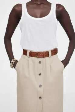 Mila Belt Embossed Brown