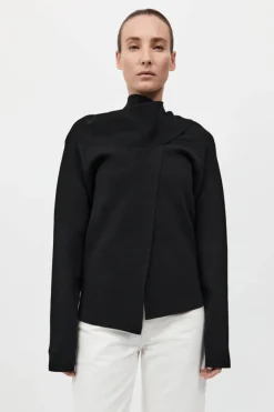 Milano Knit Scarf Jumper Black