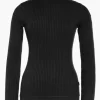 Mira Long Sleeve Knit Sweater Black