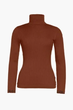 Mira Long Sleeve Knit Sweater Mocha