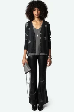 Mirka WS Stars Tweed Cardigan Anthracite