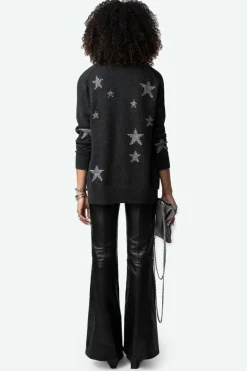 Mirka WS Stars Tweed Cardigan Anthracite