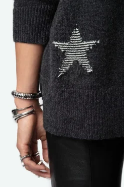 Mirka WS Stars Tweed Cardigan Anthracite