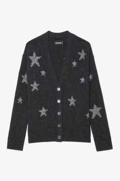 Mirka WS Stars Tweed Cardigan Anthracite
