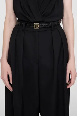 Monogram Belt Black Embossed