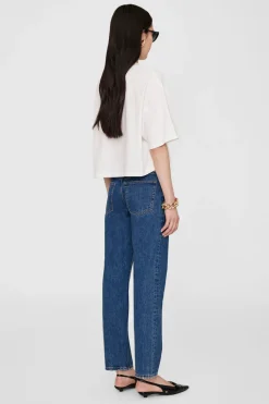 Myers Cropped Tee Framed Monogram Ivory