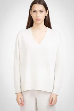 N.21 100% Cashmere Oversized High Low V Neck Terry