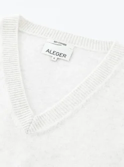 N.21 100% Cashmere Oversized High Low V Neck Terry