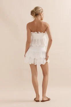 Newport Shorts White Broderie