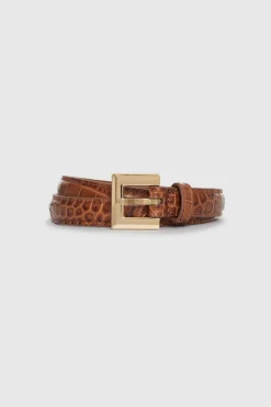 Nicola Belt Embossed Brown