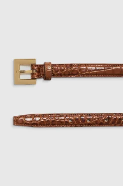 Nicola Belt Embossed Brown