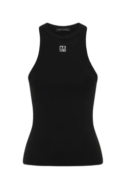 Nora Rib Top Black