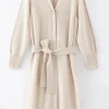 N168W Cashmere Blend Long Cardigan Shell