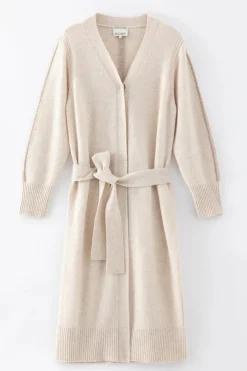 N168W Cashmere Blend Long Cardigan Shell