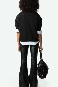 Oscar Love Yourself Diamante Sweatshirt Noir