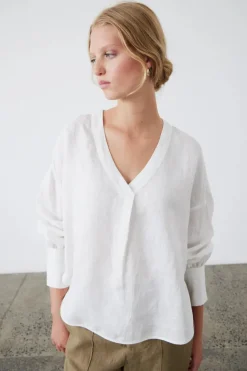 Palma Scoop Blouse White