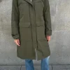 Parka Cotton Lined Fur 100cm Hunter Green