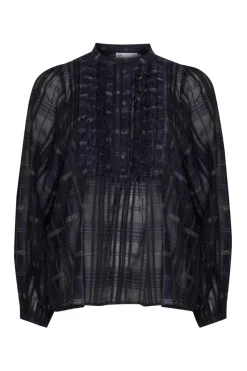 Passage Top Ink Black Check