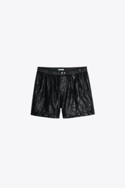 Pax Leather Shorts Noir