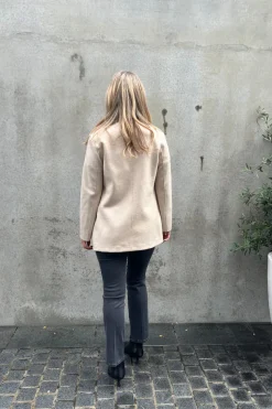 Peacoat Pressed Wool Almond