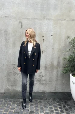 Peacoat Pressed Wool Black