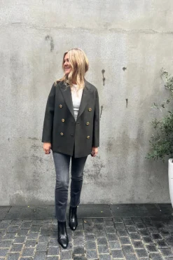 Peacoat Pressed Wool Dark Khaki