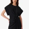 Pena Wrap Mini Dress Black