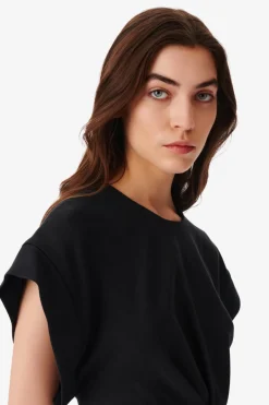 Pena Wrap Mini Dress Black