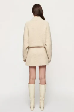 Penn Boucle Mini Skirt Alabaster