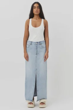 Phoebe Maxi Skirt Washed Blue
