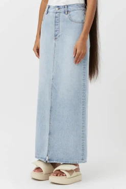 Phoebe Maxi Skirt Washed Blue