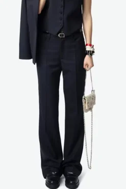 Pistol Trousers 100% Virgin Wool Encre