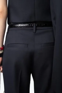 Pistol Trousers 100% Virgin Wool Encre