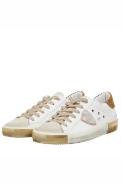 PRSX Low Woman Veau Velour Blanc Noir