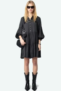 Randy Satin Dress Black