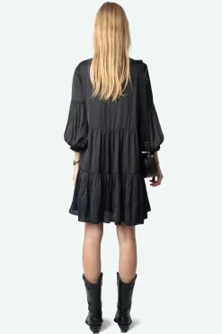 Randy Satin Dress Black