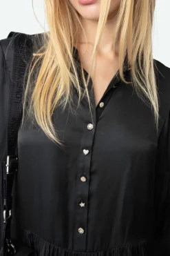 Randy Satin Dress Black