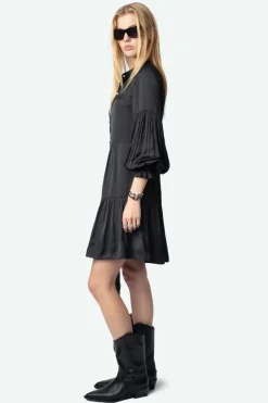 Randy Satin Dress Black