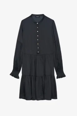 Randy Satin Dress Black