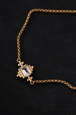 Reya Bracelet Gold With White Topaz