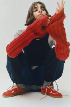 Rife Sheen Red Leather Sneaker