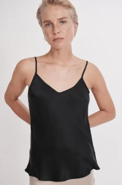 Silk Laundry Bias Cut Cami Black
