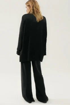 Silk Laundry Boyfriend Shirt Black