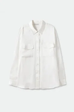 Silk Laundry Boyfriend Shirt White