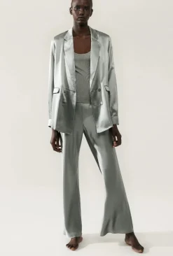 Silk Laundry Relaxed Blazer Moon