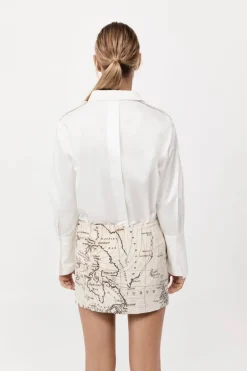 Silk Mini Skirt Atlas