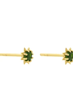 Stella Earrings Gold With Chrome Diopside