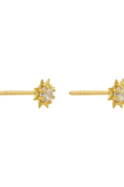 Stella Earrings Gold With White Zircon