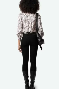 Telia Silk Twill Blouse Ecru
