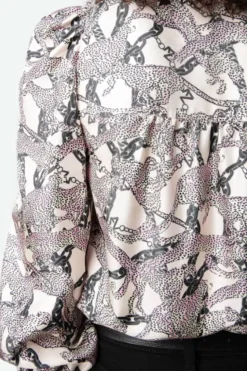 Telia Silk Twill Blouse Ecru